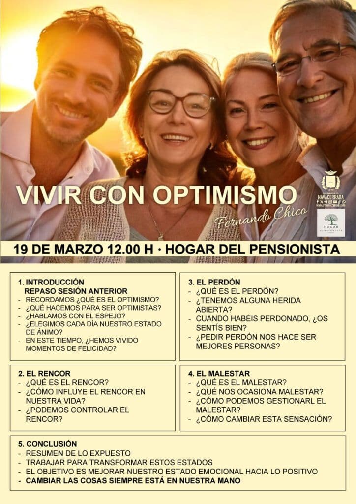 “Vivir con optimismo” regresa con una nueva sesión en Navacerrada
