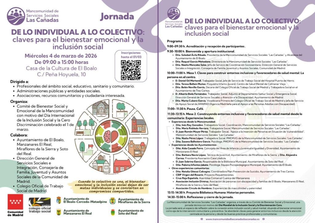 4 de Marzo, Jornada: «De lo individual a lo colectivo»