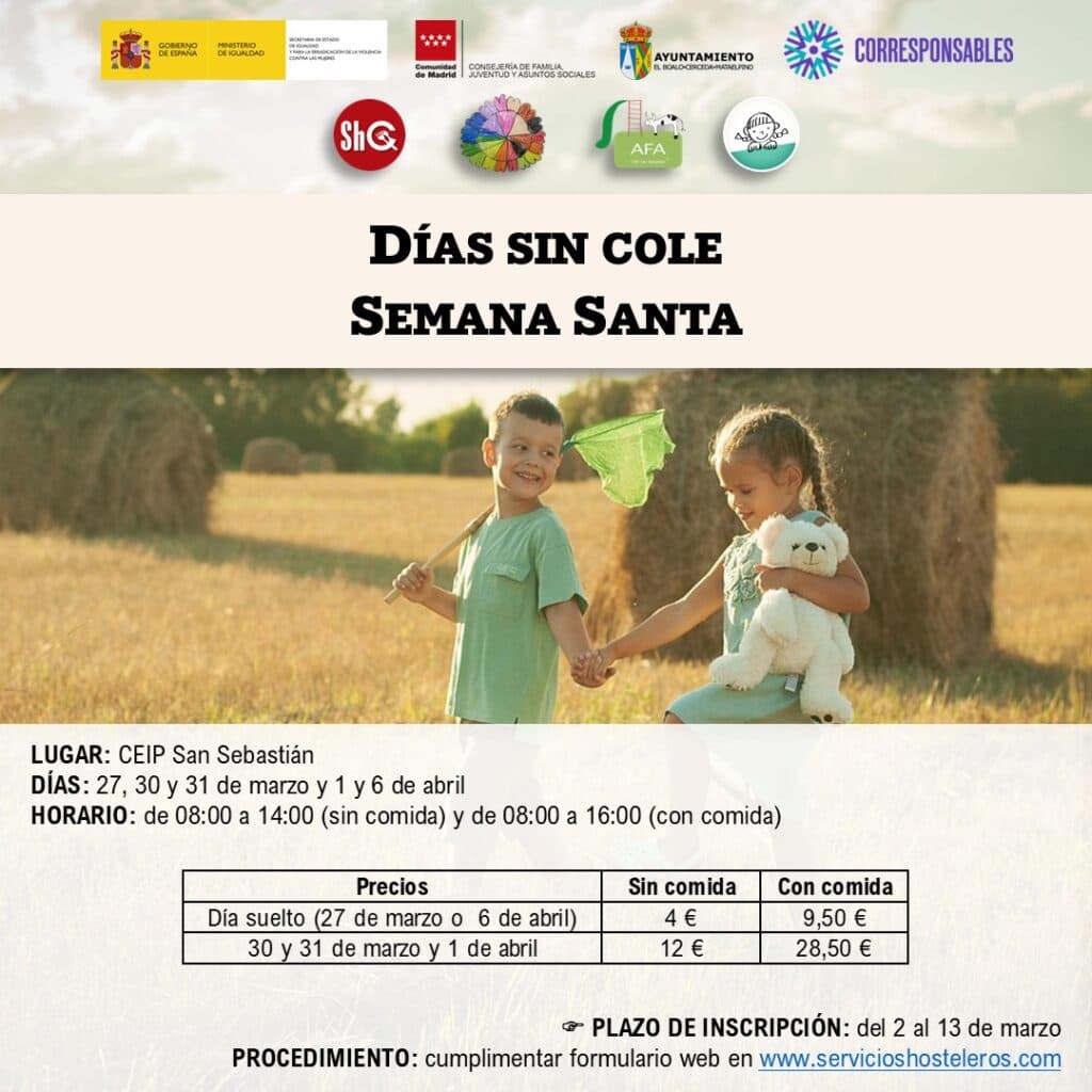 Días Sin Cole: Semana Santa 2026