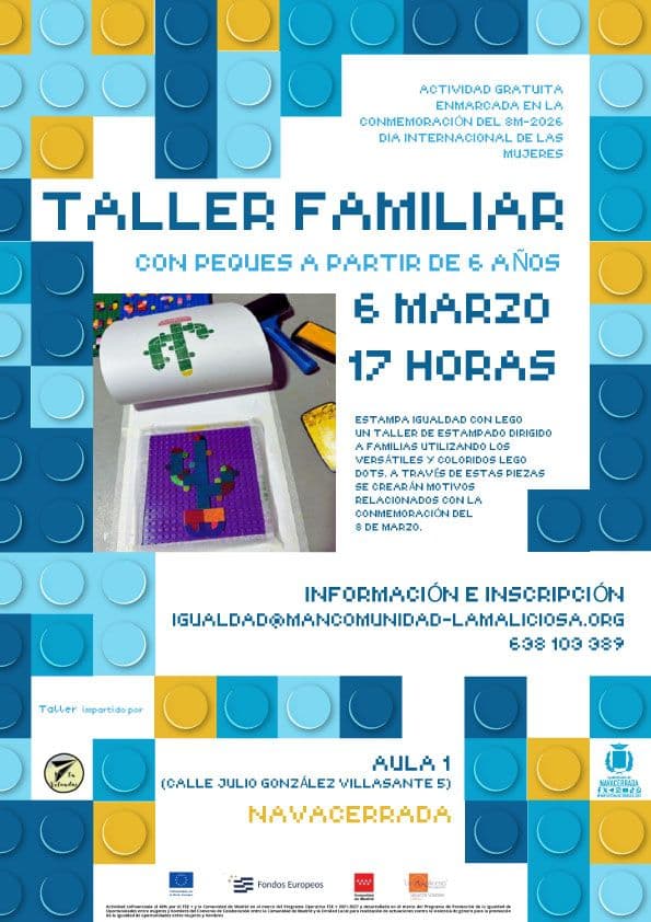 Taller familiar “Estampa igualdad con Lego”