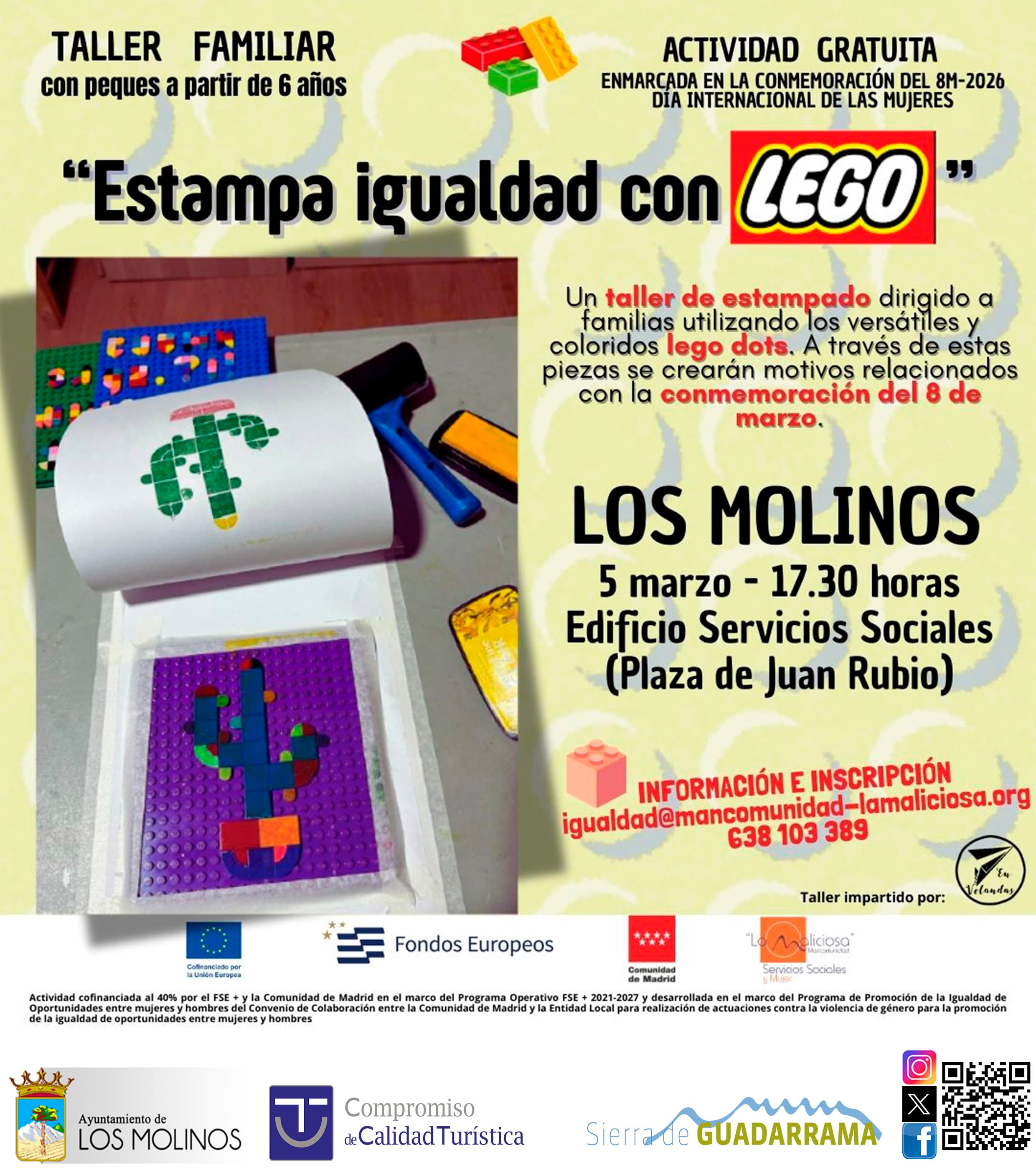 Taller familiar «Estampa igualdad con lego»