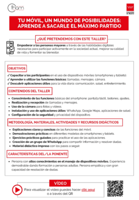 MORALZARZAL – Taller «TU MÓVIL, UN MUNDO DE POSIBILIDADES: APRENDE A SACARLE EL MÁXIMO PARTIDO»